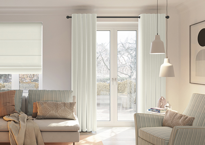 Ultra Luxe Velvet, White Lace - Made to Measure Curtains - Image 3